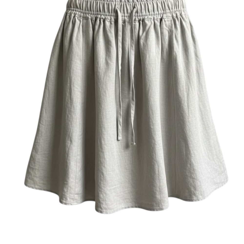CP Shades Light Gray A-Line Drawstring Skirt - Neutral Gray